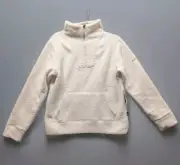 Spyder Sherpa 1/4 Zip Jacket Womens M Pearl White Pullover Cream Top NWT MSRP$89