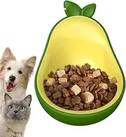Avocado Shape Cat Bowl – Raised Pet Feeding Bowl for Cats Kittens | Elevated Water Food Bowl for Multi-Pet Use, Portable Travel Dish for Home Apartment Crate, Cute High-Leg Cat Feeder, Small Pet