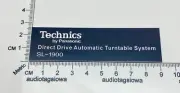 Technics SL-1900 Turntable Replacement Badge Custom Made Silver Aluminum