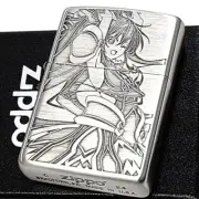 Zippo Date A Live Toka Yayogami 2 Sided Processing Etching Silver Lighter Japan