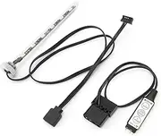 RGB Aquarium Light,DIY Computer Water Cooling Tank Light Adjustable Full Color Fish Tank Light with Manual Controller,for Motherboard 5V RGB Socket