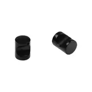 Smaller 15.8 x 23mm Black Notched Style Cabinet Drawer Handles Knobs