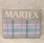 Vintage Martex Twin Fitted Sheet Preston Pattern No-Iron Percale NOS Made In USA