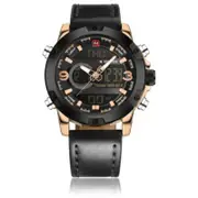 Veile Studios Luxury Brand Men Analog Digital Leather Sports Black Watches