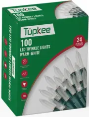 Christmas LED Random Twinkle Lights - 100 LED Bulbs - 24 of 100 Lights Twinkle