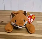 Vintage "Sly" the Fox TY Beanie Baby - 3rd gen. swing - 4th gen. tush tags - PVC