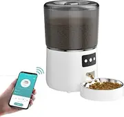 Automatic Cat Food Dispenser, 4L Smart WiFi Pet Feeder with APP Control for Remote Feeding, 1-9 Meals & 10s Voice Record Timed Cat Self Feeder for Cat Dog Pet