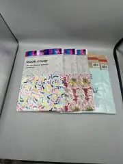 Textbook Jumbo Book Cover Butterflies Fits Front And Back Of Textbook New Fushia