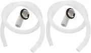 Mikinona 2 Sets Window Ac Drain Hose Kit Quick Install Elbow Fitting Leakproof Rubber Ring Easy Cleaning Plastic Tube for Split Window Ac Units