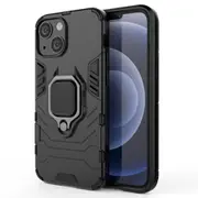 For iPhone 13 mini Case,Shockproof Armour Cover,Magnetic Ring Holder,Black