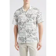 Paul Smith Casual Fit Floral Button-Up Shirt in Ice White at Nordstrom, Size Medium