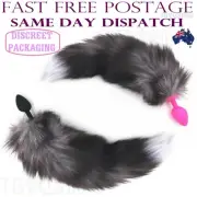 Anal Butt Plug Faux Fur Fox Bunny Cat Tail BDSM Sex Toy Black Pink Plug Foxtail