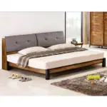 SEN YU家具 工業風 集層木紋 6尺床頭箱+床架組合(不含床墊)