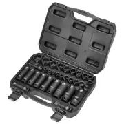 Draper Metric Impact Socket Set 3/8" 1/2"D 32 Piece 6 Point Deep-Standard 83098