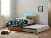 Bingo Bed Frame with Trundle - King Single / Aqua