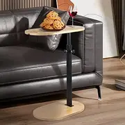 Couch Side Table, Fixwal C Table, 360° Rotating Sofa Side Table Height Adjustable End Table for Bed or Chair with Phone & Tablet Slots, TV Tray for Couch, Bedroom, Bedside