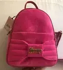 NEW! Juicy Couture Raspberry Tart Velvet “Pretty Bow” Backpack ~Gorgeous Color
