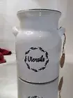 10 Strawberry Street Milk Can Utensil Holder Kitchen Decor Storage Farmhouse