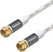 RG6 Coaxial Cable, F-Type Connectors, Double Shielded Coax Cable for TV Antenna,HDTV, CATV, DVB-T2/C/S, Modem, Radio, Satellite Receivers, DVR, VCR, Cable Box, Home Theater (3M)