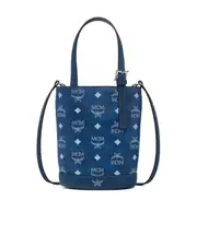 MCM Logo Printed Shoulder Bag One size blue BLUE VISETOS