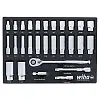 Wiha 33896 28 Piece 1/2 Drive Professional Standard and Deep Socket Tray Set-SAE