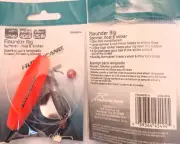 Four (4) Packs Hurricane Flounder Fishing Rig 25" 40#, weight, float spinner