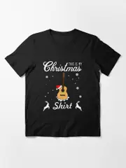 Christmas Christmas Guitar Shirt Guitar Guitarist Music Gift Essential T-Shirt