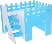 ibasenice 1 Set Double Layer Guinea Pig Hideout House with Ladder Durable Hamster Hideout for Small Animals Safe Material Fun Tunnel for Hamsters