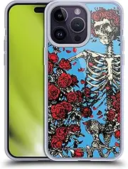 Head Case Designs Officially Licensed Grateful Dead Bertha Skull Roses Trends Soft Gel Case Compatible with Apple iPhone 14 Pro Max