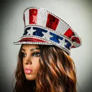 July 4 USA Costume Men Women Party Festival Hat Uncle Sam Burning Man Military