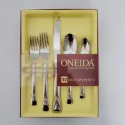 Vintage Oneida 18/8 Stainless Steel 20 Piece Service for 4 Ginny Flatware