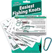 Easiest Fishing Knots: Waterproof Guide on How to Tie 12 Simple Fishing Knots with Mini Carabiner, Perfect for Beginners