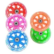 110mm Kids Scooter Wheels with Flashing Lights Ideal for Stunt Push Activities