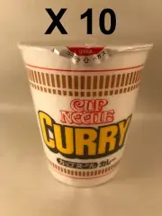 10 x CURRY Flavoured Japanese Nissin Cup Ramen Noodle - Ramen From Japan