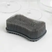在飛比找momo購物網優惠-【CUISIPRO】雙面矽膠清潔刷 岩灰(菜瓜布 洗碗刷 餐