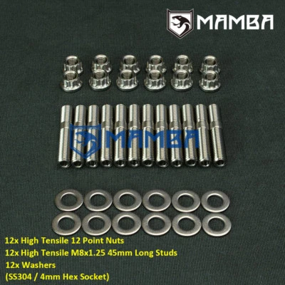 SS304 Turbo Exhaust Manifold Stud For Ford Fusion Fiesta Zetec R MK5 KA