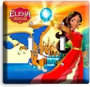 PRINCESS ELENA OF AVALOR SKYLAR DOUBLE LIGHT SWITCH WALL PLATE GIRLS ROOM DECOR