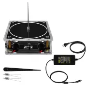 Music Tesla Coil Bluetooth/AUX Dual Mode Music Box 48V Input Transparent Acrylic Artificial Lightnings Touchable Science