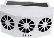Luxshiny Car Solar Exhaust Fan Vent Radiator for Cars Easy Installation Window Fan Solar Powered Cool Air Ventilation for Pet Odor Hot Air Removal