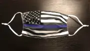 2 Pack Thin Blue Line Flag Face Mask Adjustable BUY ONE GET ONE FREE