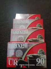 4 New Sealed Maxell UR 90 Minute Blank Audio Cassette Tapes Normal Bias
