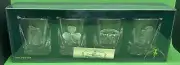 Robert Emmet Co. Irish Shot Glasses Pewter Accents Set Of 4