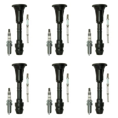 NGK 6 Iridium IX Spark Plugs 6 Coil Boots Kit for Altima Frontier Murano QX4 V6 (for: Nissan)