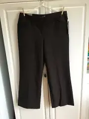 New Women’s Nicole Miller Dress Pants size 16 Brown Perfect Fit Easy Care