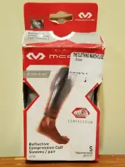 McDavid 6577RF Reflective Compression Calf Sleeves Pair - Ultra Silver - S Small