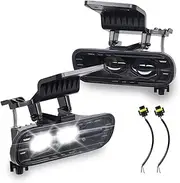 1 Pair High Intensity Black LED Front Fog Lights Compatible for Chevrolet Silverado 99-02 Tahoe 00-06 Retrofit
