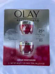 Olay Regenerist Plus Micro Sculpting Moisturizer 2 Pack 1.7oz Each 3.4 Total NEW