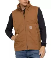 Carhartt Fire-Resistant Quick Duck Insulated Vest Men's Sizes Brown 103387 New