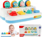 YH Baby Pop up Toys Hide and Seek Animal Toy Color Sorting Animal Push Doll T...