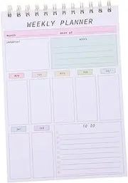 ORFOFE A5 Weekly Planner Notepad Spiral Bound Journal Planner Diy Layout Management
